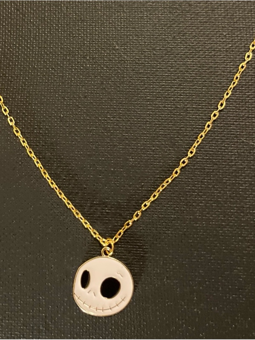 Nightmare Before Christmas Jack Enamel Pendant Necklace 20”